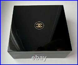 Chanel Box Case Black Gold Logo Sublimage Very Rare Big Vip Gift