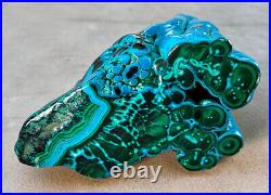 Chrysocolla Chatoyant Malachite Uber Rare Big 5.8 Lb. Smithsonian Grade Specimen