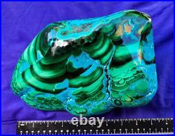 Chrysocolla Chatoyant Malachite Ultra Rare Big 17 Lb. World Class Top Specimen @