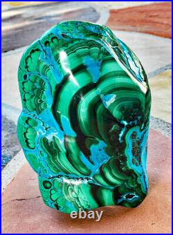 Chrysocolla Chatoyant Malachite Ultra Rare Big 17 Lb. World Class Top Specimen @