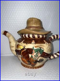 Collectable Rare Western Teapot With cowboy Hat Lid