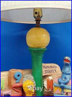 Collectible Vintage Sesame Street Ceramic LAMP 70's-80's Rare Grail Big Bird WOW