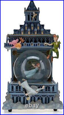 DAMAGED Disney Peter Pan Big Ben Clock Tower LED Snow Globe Rare DAMAGED