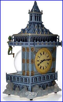 DAMAGED Disney Peter Pan Big Ben Clock Tower LED Snow Globe Rare DAMAGED