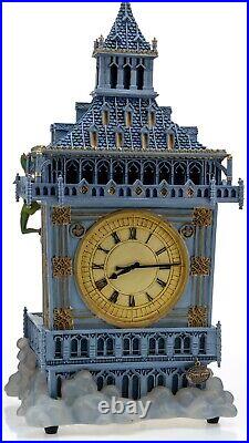 DAMAGED Disney Peter Pan Big Ben Clock Tower LED Snow Globe Rare DAMAGED