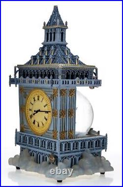 DAMAGED Disney Peter Pan Big Ben Clock Tower LED Snow Globe Rare DAMAGED