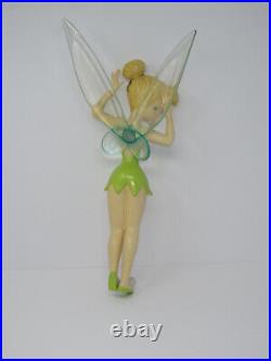 DISNEY TINKER BELL BIG Figure on Mirror With Music Box You Can Fly, RARE