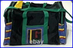 DURAN DURAN Vintage 1980s RARE Big Thing Duffle Color Block Gym Bag Collectible