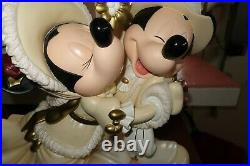 Disney Art Mistletoe Kisses Statue Rare Collectible Art Mickey Minnie BIG FIG