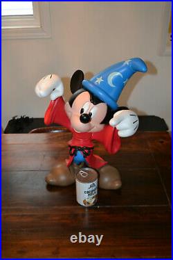 Disney Big Fig Statue Mickey Mouse Sorcerer Apprentice Fantasia Rare Large Resin