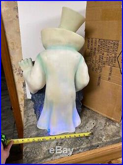Disney Haunted Mansion HATBOX GHOST big figure tombstone lights 2 FEET tall RARE