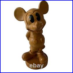 Disney MICKEY MOUSE BIG FIGURE Approx. 20 Tall Solid Wood Carved RARE