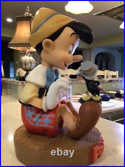 Disney Parks Pinocchio and Jiminy Cricket REAL big fig. RARE to Find 18 EXCEL