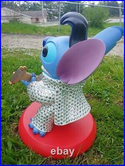Disney Parks Stitch As Elvis Statue RARE Big Piece Collectible Rhinestones