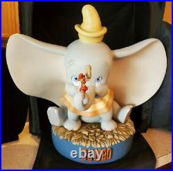 Disney RARE Dumbo Big Fig Original Retired Resin Timothy and Dumbo wit