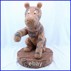 Disney Tigger Big Fig Winnie The Pooh 75th Anniversary Faux Wood Carved Rare