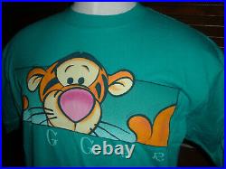 Disney Tigger Rare 90's Big Face Vintage T-Shirt Mickey, Inc Made In USA Sz L