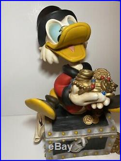 Disney UNCLE SCROOGE MCDUCK Large BIG FIG Treasure Chest Money Gold RARE WDW 19
