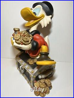 Disney UNCLE SCROOGE MCDUCK Large BIG FIG Treasure Chest Money Gold RARE WDW 19