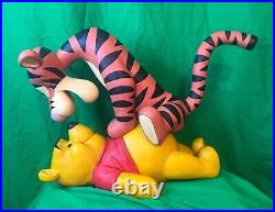 Disney WINNIE THE POOH & TIGGER Big Fig Statue 16 x 23 x 11 VERY RARE Vintage