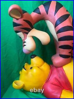 Disney WINNIE THE POOH & TIGGER Big Fig Statue 16 x 23 x 11 VERY RARE Vintage