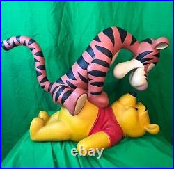 Disney WINNIE THE POOH & TIGGER Big Fig Statue 16 x 23 x 11 VERY RARE Vintage