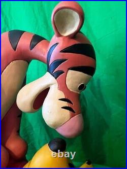 Disney WINNIE THE POOH & TIGGER Big Fig Statue 16 x 23 x 11 VERY RARE Vintage