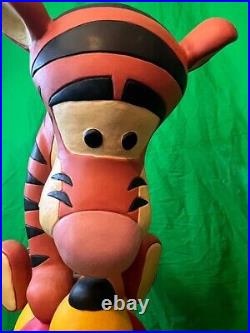 Disney WINNIE THE POOH & TIGGER Big Fig Statue 16 x 23 x 11 VERY RARE Vintage