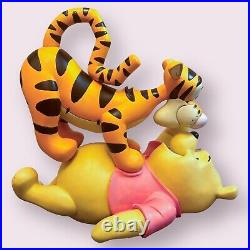 Disney Winnie the Pooh & Tigger Large Statue Ornament V. Rare 1990s Big Fig