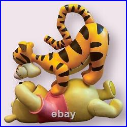 Disney Winnie the Pooh & Tigger Large Statue Ornament V. Rare 1990s Big Fig