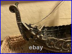 Edward Aagaard Rare BIG Vintage Bronze Viking Dragon ship IRON ART Copenhagen