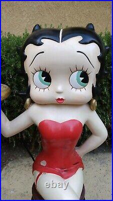 Extremely Rare! Betty Boop Sexy Waitress Seated, Red Dress Big Figurine Statue