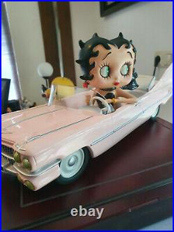 Extremely Rare! Betty Boop in Pink Cadillac Car Big Figurine LE of 2000 Statue