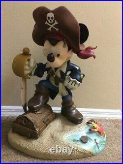 Extremely Rare! Disney Mickey Mouse Pirates of Caribbean Big Figurine Statue