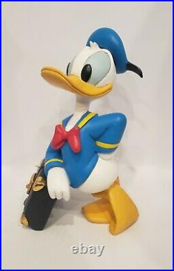 Extremely Rare! Donald Duck with Suitcase Big Figurine Statue pre-owned
