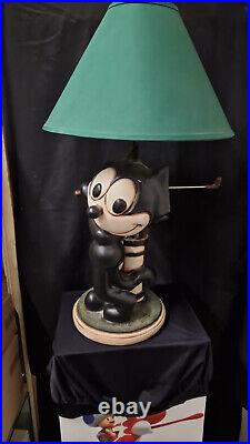 Extremely Rare! Felix the Cat Golfing Vintage Big Figurine Lamp Statue