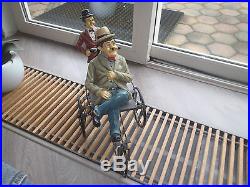 Extremely Rare! Laurel & Hardy on Bike Big Figurine Statue