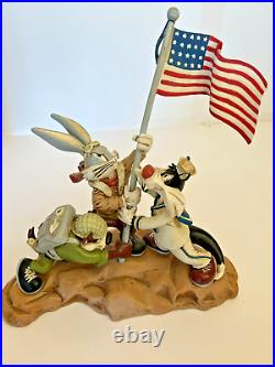 Extremely Rare! Looney Tunes Bugs Bunny Iwo Jima Victory Big Figurine Statue