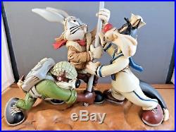 Extremely Rare! Looney Tunes Bugs Bunny Taz Iwo Jima Victory Big Figurine Statue