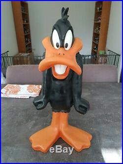 Extremely Rare! Looney Tunes Daffy Duck Standing Angry Old Big Figurine Statue