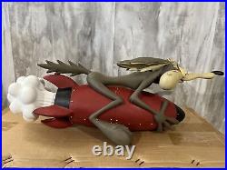 Extremely Rare! Looney Tunes Wile E Coyote on Rocket Big Figure Statue RARE