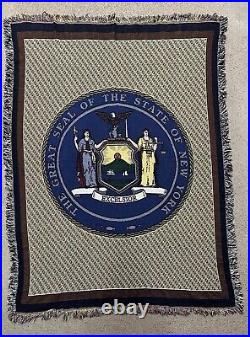 Extremely Rare New York State Woven Blanket