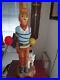 Extremely Rare! Tintin Captured Tied on Pole Old Vintage Big Figurine Statue