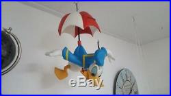 Extremely Rare! Walt Disney Donald Duck Parachuting Big Figurine Statue