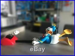Extremely Rare! Walt Disney Donald Duck with Lawnmower Big Figurine Statue