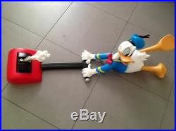 Extremely Rare! Walt Disney Donald Duck with Lawnmower Big Figurine Statue