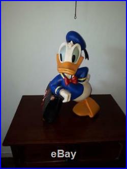Extremely Rare! Walt Disney Donald Duck with Suitcase Big Figurine Statue