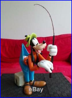 Extremely Rare! Walt Disney Goofy Fishing Big Figurine Statue