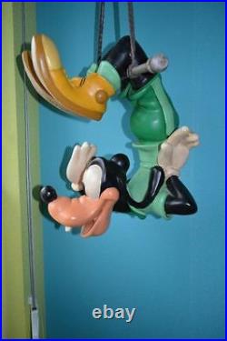 Extremely Rare! Walt Disney Goofy on Trapeze Hang Rack Big Figurine Statue