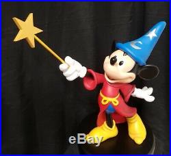 Extremely Rare! Walt Disney Mickey Mouse Fantasia with Staf Big Figurine Statue